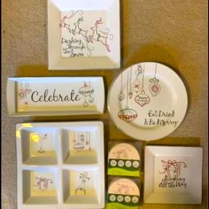 FOOD NETWORK CHRISTMAS DISHES - BRAND NEW